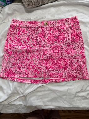 Pink Floral Patchwork Skort